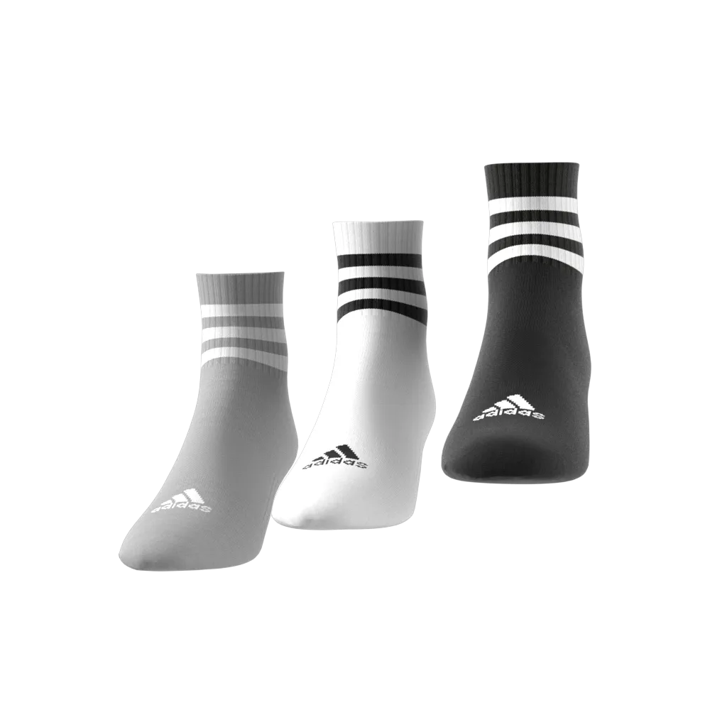 3 Pack 3 Stripes Cusioned Ankle Socks