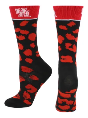 Houston Cougars Socks Womens Savage Crew Socks