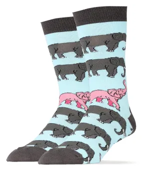 Pink Elephant Socks